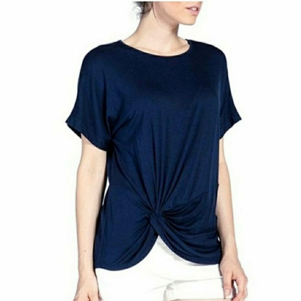 New COA Luxurious Soft Side Twist Top  Navy sz M